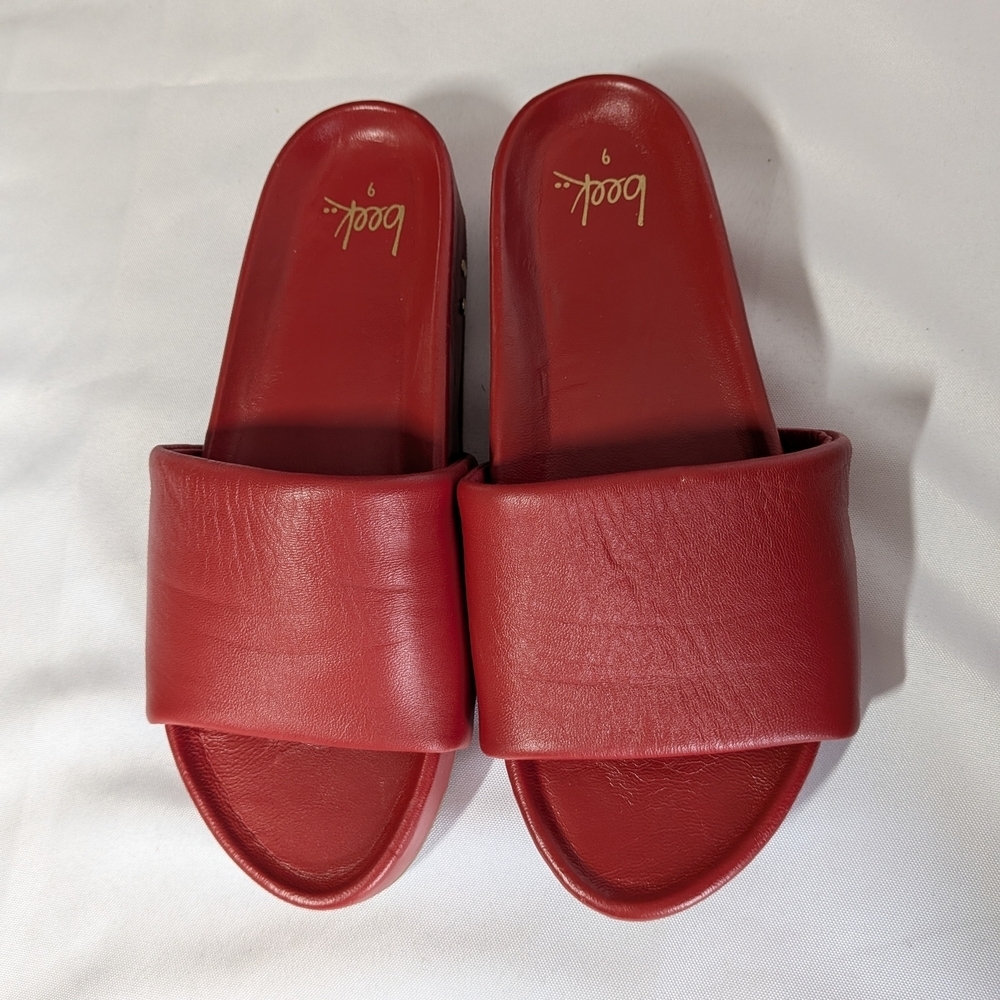 beek Red Pelican Slide Sandals Size 9